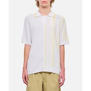 JACQUEMUS Le Polo Juego in White Large New Mens Shirt Top